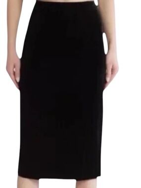 WAYF Black Velour Pencil Skirt XL NEW